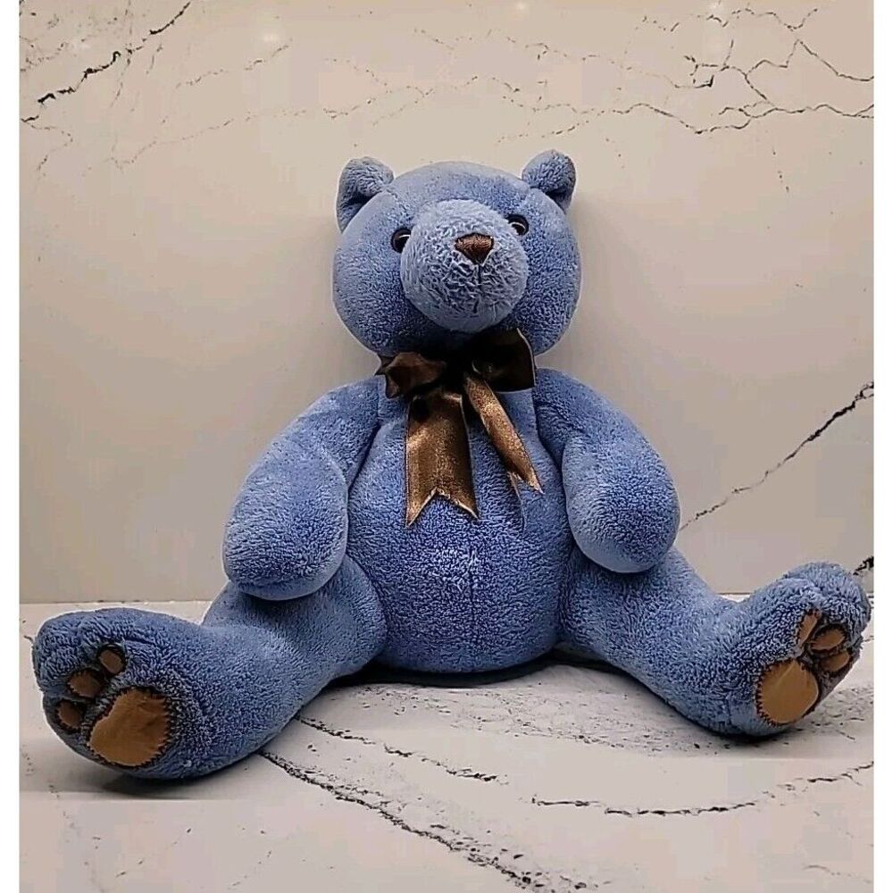 Vanity Fair‎ Blue Teddy Bear 12" Plush Super Soft Cute Feet